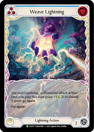Weave Lightning (Blue) (LGS077) Flesh and Blood: Promo Cards Rainbow Foil