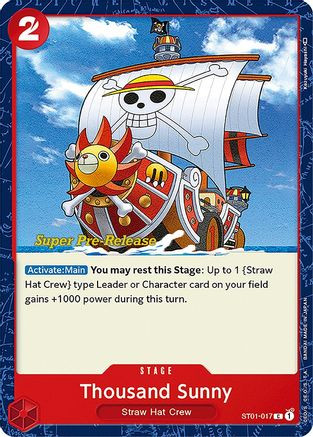 Thousand Sunny (ST01-017) Super Pre-Release Starter Deck 1: Straw Hat Crew