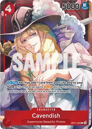 Cavendish (Box Topper) (OP01-008) Romance Dawn Foil