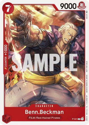 Benn.Beckman (One Piece Film Red) (P-021) One Piece Promotion Cards
