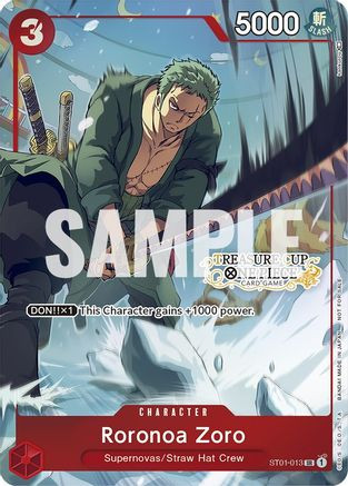 Roronoa Zoro (Treasure Cup) (ST01-013) One Piece Promotion Cards Foil