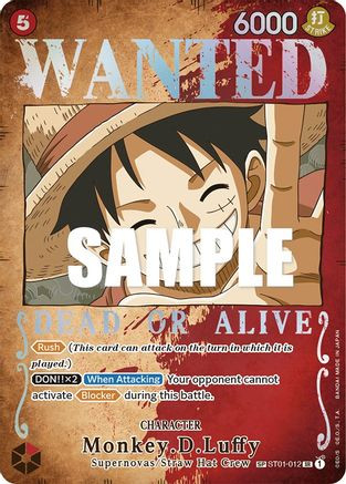 Monkey.D.Luffy (Wanted Poster) (ST01-012) Pillars of Strength Foil