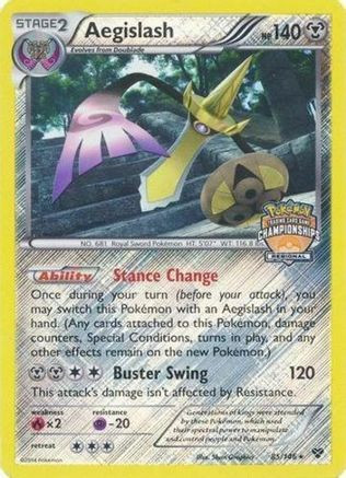 Aegislash - 85/146 (Regional Championships) 85 - League  Championship Cards Reverse Holofoil