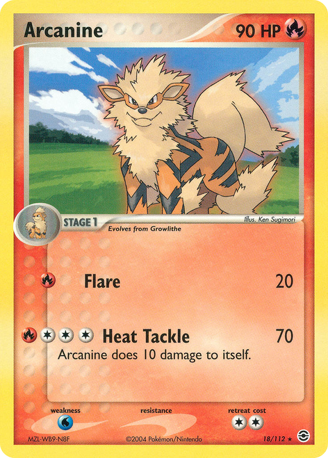 Arcanine 18/112 - FireRed  LeafGreen