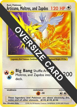 Articuno, Moltres, and Zapdos (Warner Bros. Promo)  - Jumbo Cards