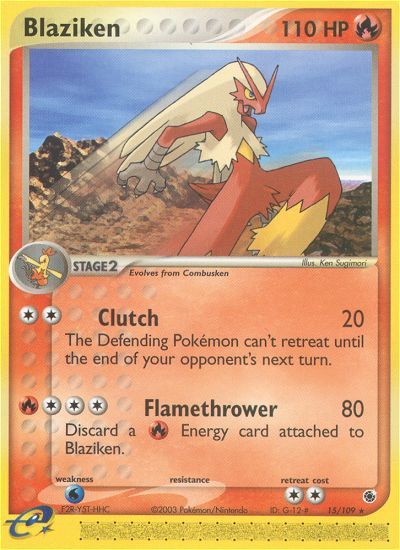 Blaziken 15/109 - Ruby  Sapphire Reverse Holofoil