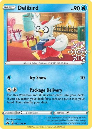 Delibird - 032/198 (Holiday Calendar) 32 - Miscellaneous Cards  Products Holofoil