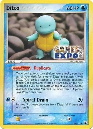 Ditto (Squirtle) - 64/113 (Games Expo 2007) 64 - Miscellaneous Cards  Products