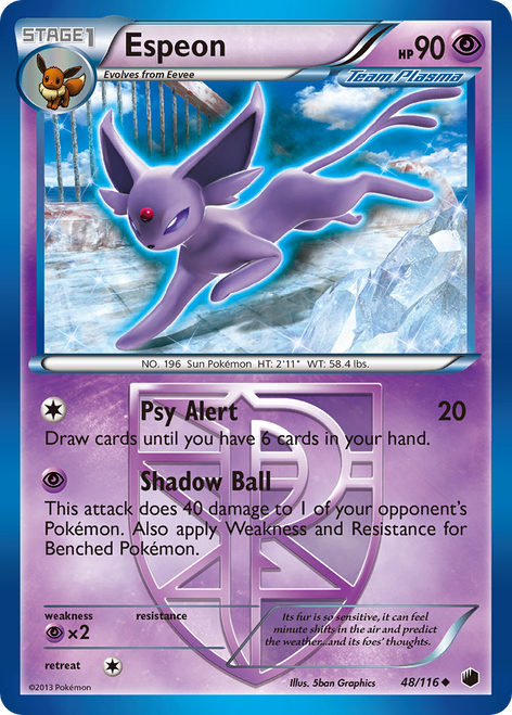 Espeon 48/116 - Plasma Freeze Reverse Holofoil