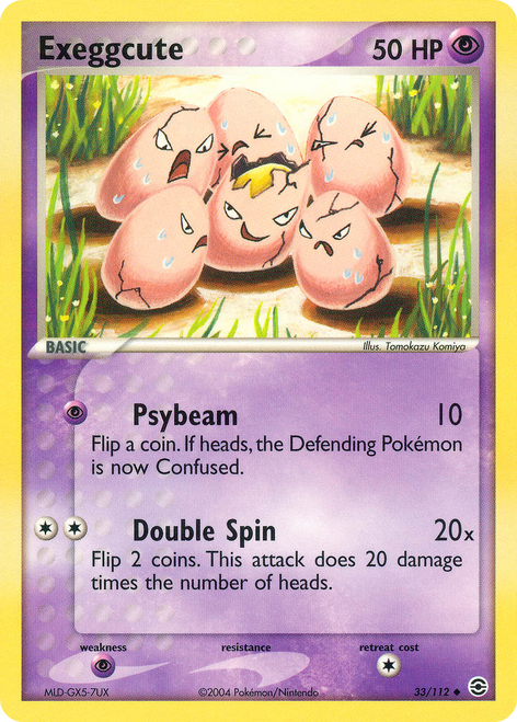 Exeggcute 33/112 - FireRed  LeafGreen Reverse Holofoil