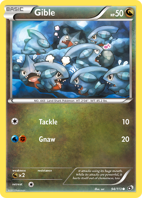 Gible 94/113 - Legendary Treasures