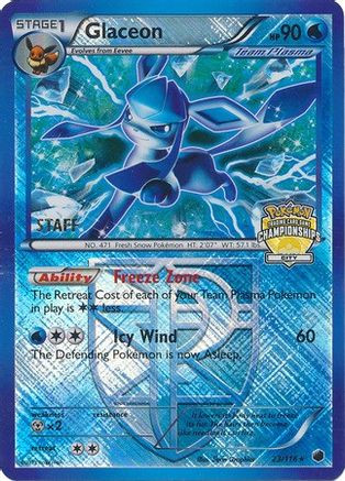 Glaceon - 23/116 (City Championships) [Staff] 23 - League  Championship Cards Holofoil