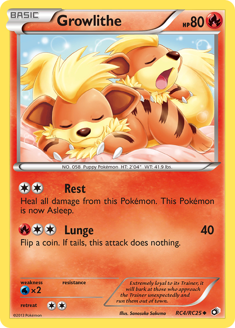 Growlithe RC4/113 - Legendary Treasures Holofoil