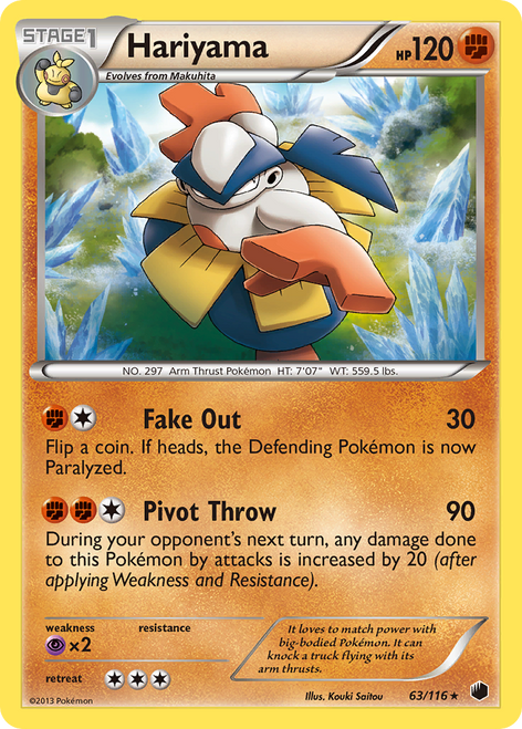 Hariyama 63/116 - Plasma Freeze Reverse Holofoil