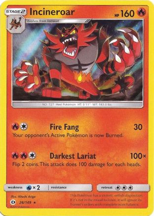 Incineroar - 26/149 (Water Web Holo) 26 - Miscellaneous Cards  Products Holofoil