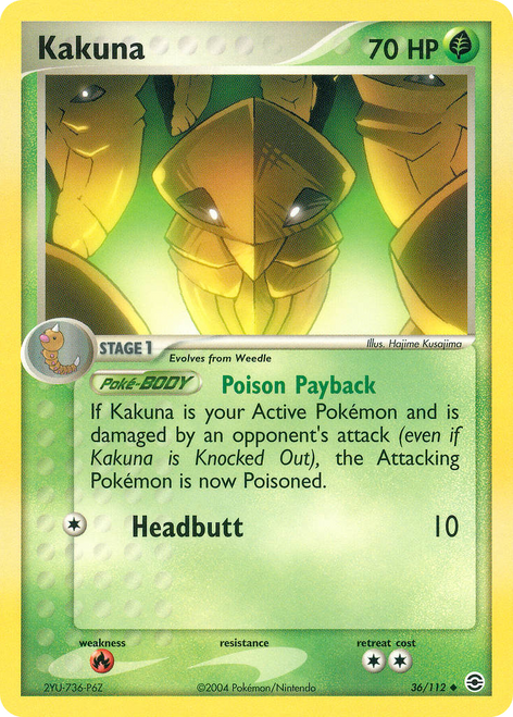 Kakuna 36/112 - FireRed  LeafGreen Reverse Holofoil