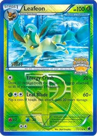 Leafeon - 11/116 (Regional Championships) [Staff] 11 - League  Championship Cards