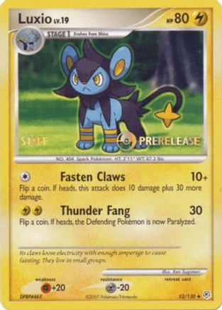 Luxio - 052/130 (Prerelease) [Staff] 52 - Nintendo Promos
