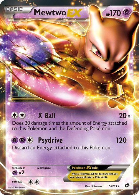 Mewtwo-EX 54/113 - Legendary Treasures Holofoil