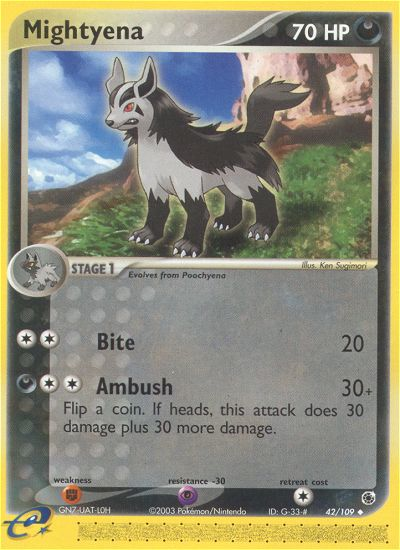 Mightyena 42/109 - Ruby  Sapphire Reverse Holofoil