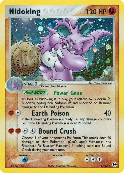 Nidoking 8/112 - FireRed  LeafGreen Reverse Holofoil