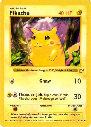 Pikachu - 58/102 (E3 Stamped with Red Cheeks) 58 - Miscellaneous Cards  Products