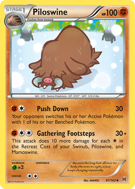 Piloswine 81/162 - BREAKthrough Reverse Holofoil