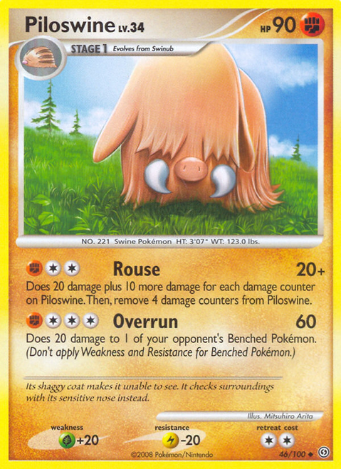 Piloswine 46/100 - Stormfront Reverse Holofoil