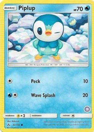 Piplup (11) 32 - SM Trainer Kit Alolan Sandslash  Alolan Ninetales