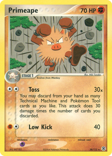 Primeape 28/112 - FireRed  LeafGreen Reverse Holofoil