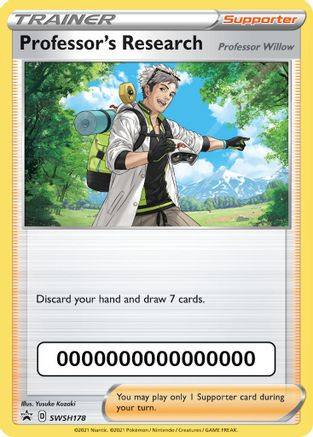 Professor's Research - SWSH178 (Pokemon Go Code) SWSH178 - SWSH Sword  Shield Promo Cards 