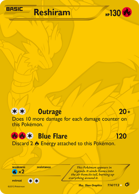 Reshiram 114/113 - Legendary Treasures Holofoil