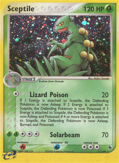Sceptile 11/109 - Ruby  Sapphire Reverse Holofoil