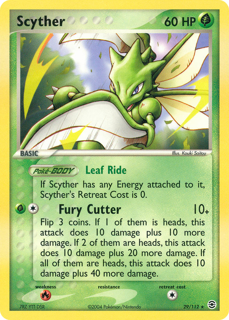 Scyther 29/112 - FireRed  LeafGreen