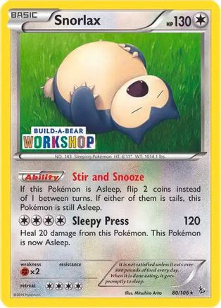 Snorlax - 80/106 (Build-A-Bear Workshop Exclusive) 80 - Miscellaneous Cards  Products