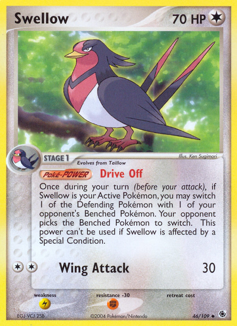 Swellow 46/109 - Ruby  Sapphire Reverse Holofoil