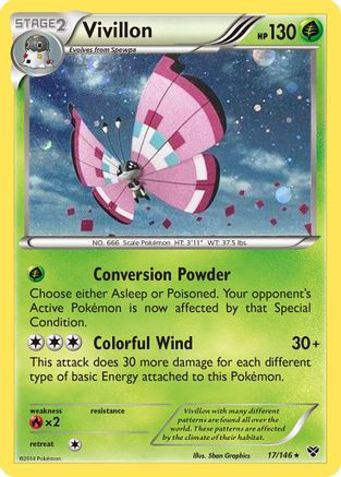 Vivillon - 17/146 (Cosmos Holo) 17 - Blister Exclusives Holofoil