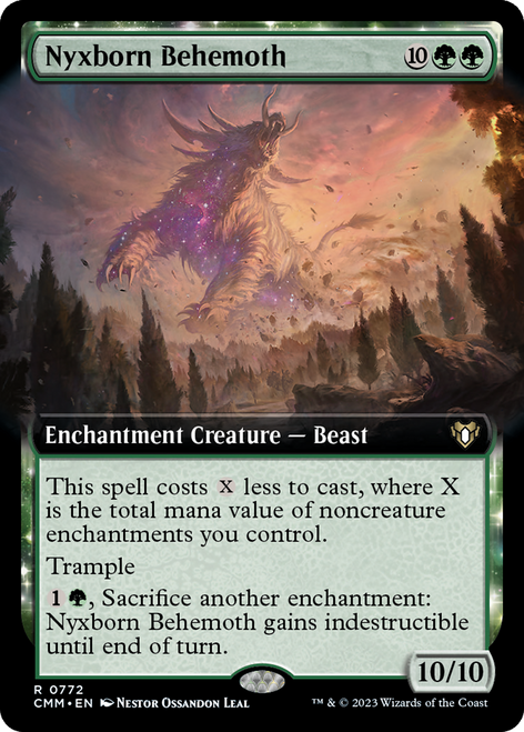 Nyxborn Behemoth (CMM-772) - Commander Masters: (Extended Art, enchantment)