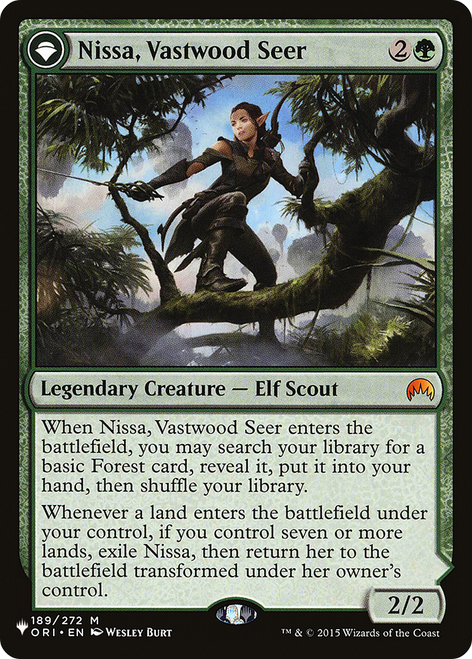 Nissa, Vastwood Seer // Nissa, Sage Animist (LIST-ORI-189) - The List: (originpwdfc)