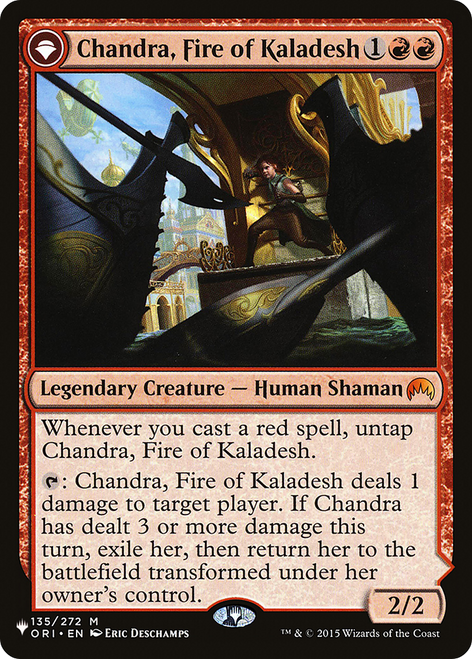Chandra, Fire of Kaladesh // Chandra, Roaring Flame (LIST-ORI-135) - The List: (originpwdfc)