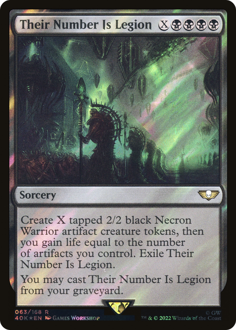 40k Number Sign Their Number Is Legion (40K-63★) - Warhammer 40,000 Commander Foil ...