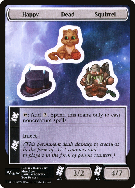 Happy Dead Squirrel (UNF-008) - Unfinity Sticker Sheets - Game Nerdz