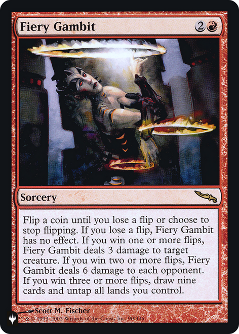 Fiery Gambit (PHED-022) - Heads I Win, Tails You Lose Foil