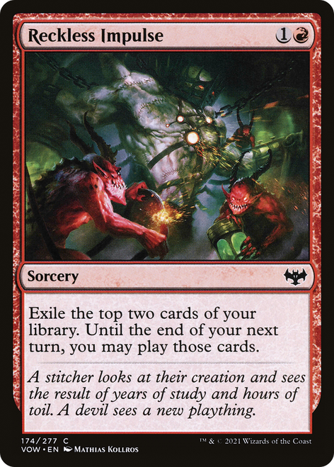 Reckless Impulse (VOW-174) - Innistrad: Crimson Vow Foil