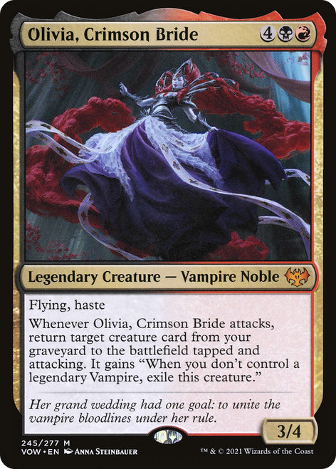 Olivia, Crimson Bride (VOW-245) - Innistrad: Crimson Vow Foil