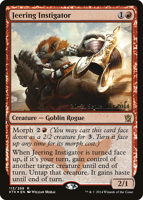 Jeering Instigator (PRE-113S) - Khans of Tarkir Promos Foil