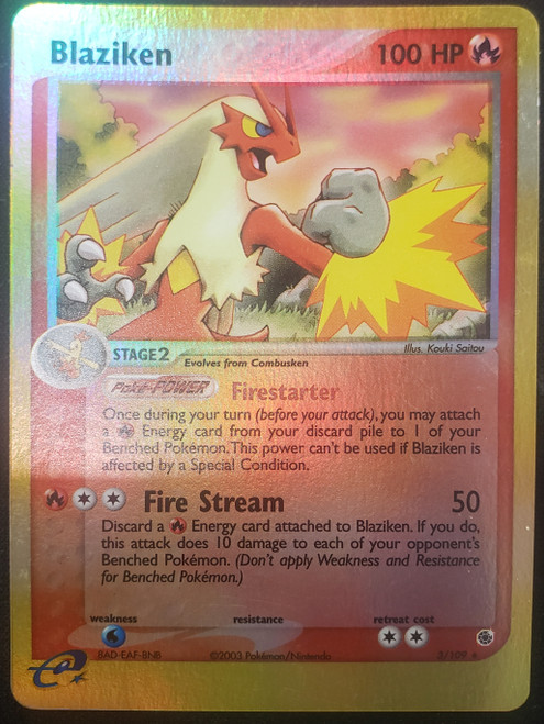 Blaziken 3/109 - Ruby  Sapphire Reverse Holofoil(LP)