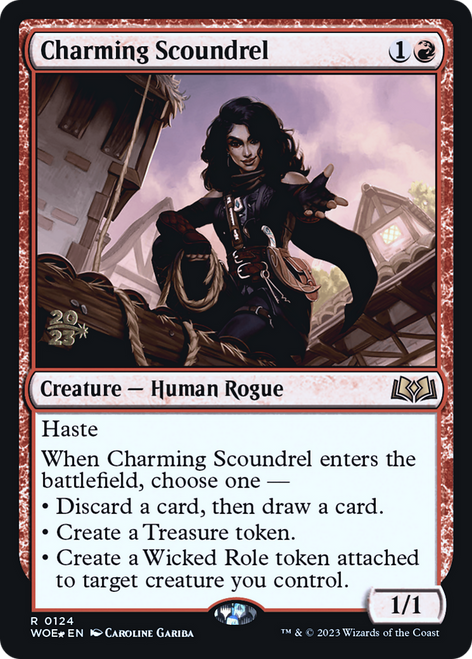 Charming Scoundrel (PRE-124S) - Wilds of Eldraine Promos Foil