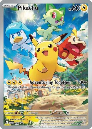 Pikachu - 027 27 - SV Scarlet  Violet Promo Cards Holofoil