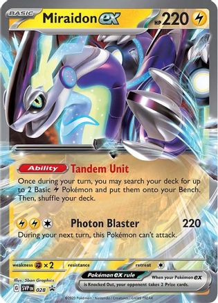 Miraidon ex - SVP028 28 - SV Scarlet  Violet Promo Cards Holofoil